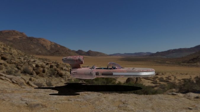 landspeeder star wars 3D model