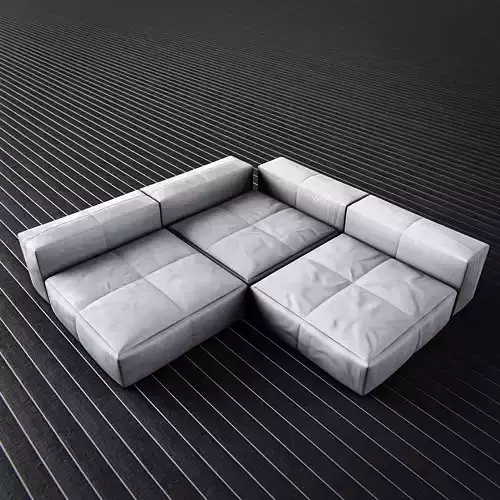 Modern Sofa HighPoly LowPoly