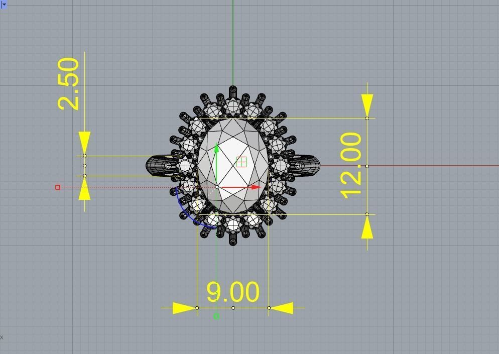 Halo Ring 12x9 3D print model_4