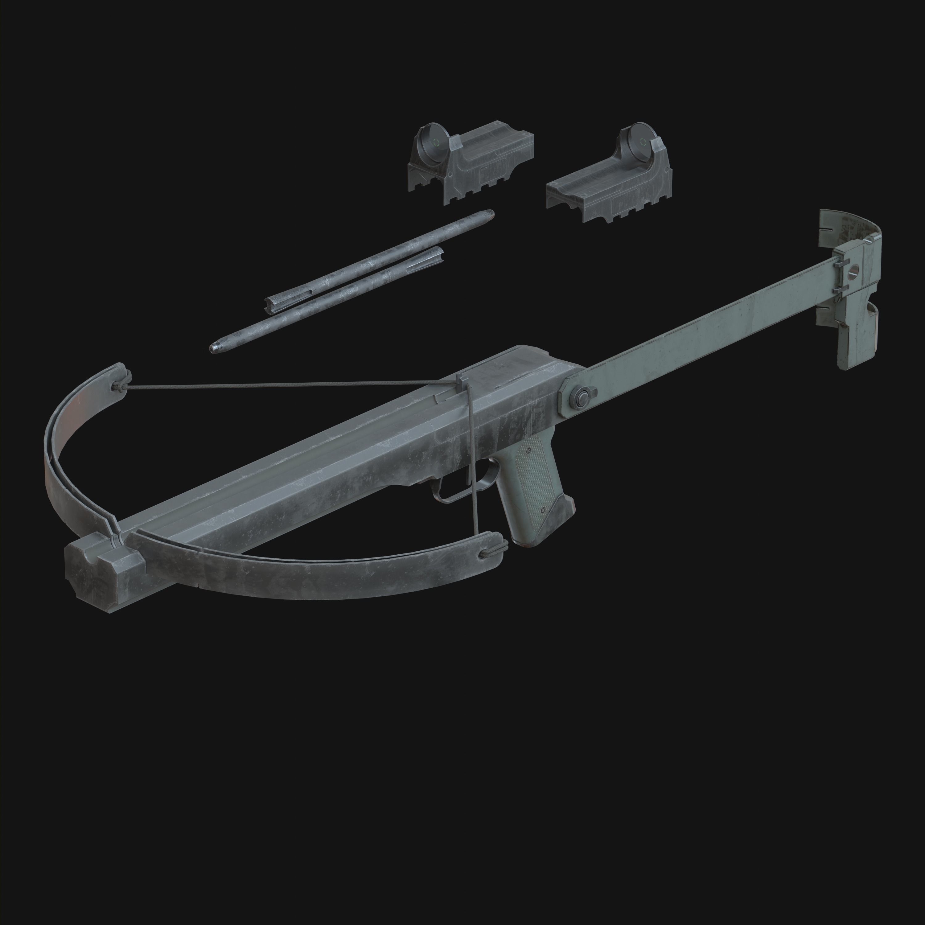 Crossbow Mark III Low-poly 3D model_19