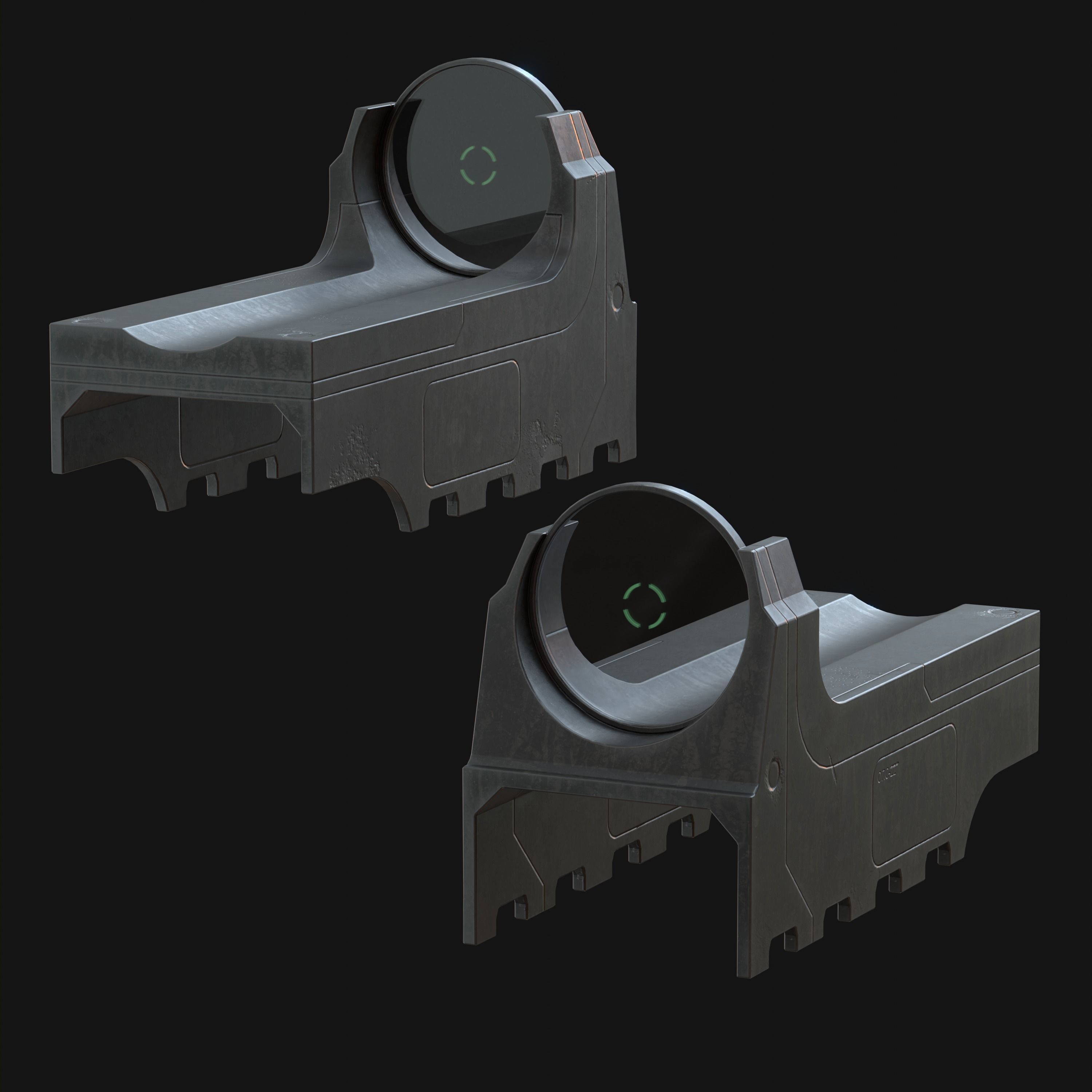 Crossbow Mark III Low-poly 3D model_10