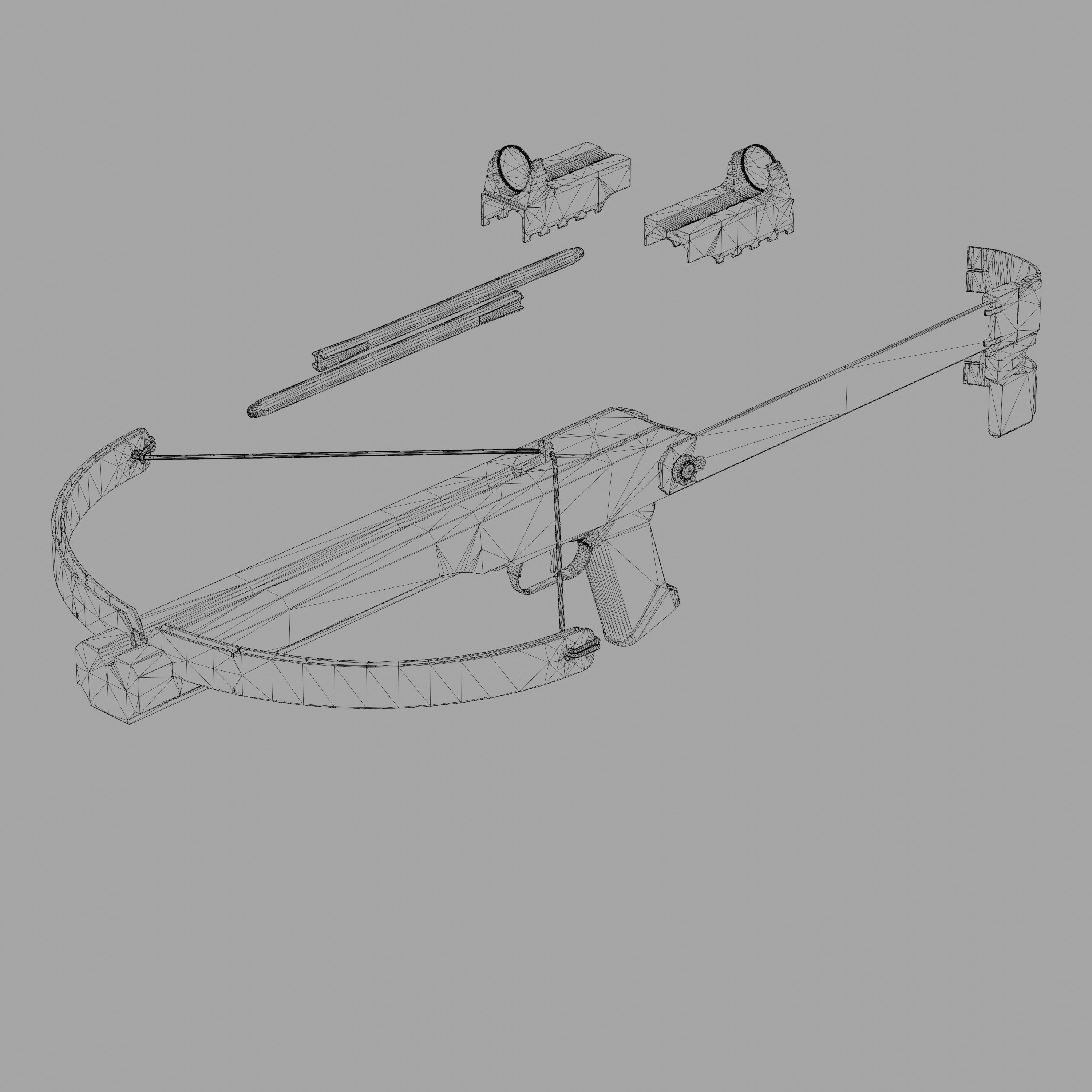 Crossbow Mark III Low-poly 3D model_20