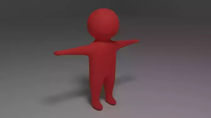 Lowpoly Stickman 3D Model person Low-poly 3D model