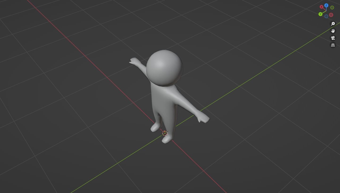 Lowpoly Stickman 3D Model person Low-poly 3D model_3