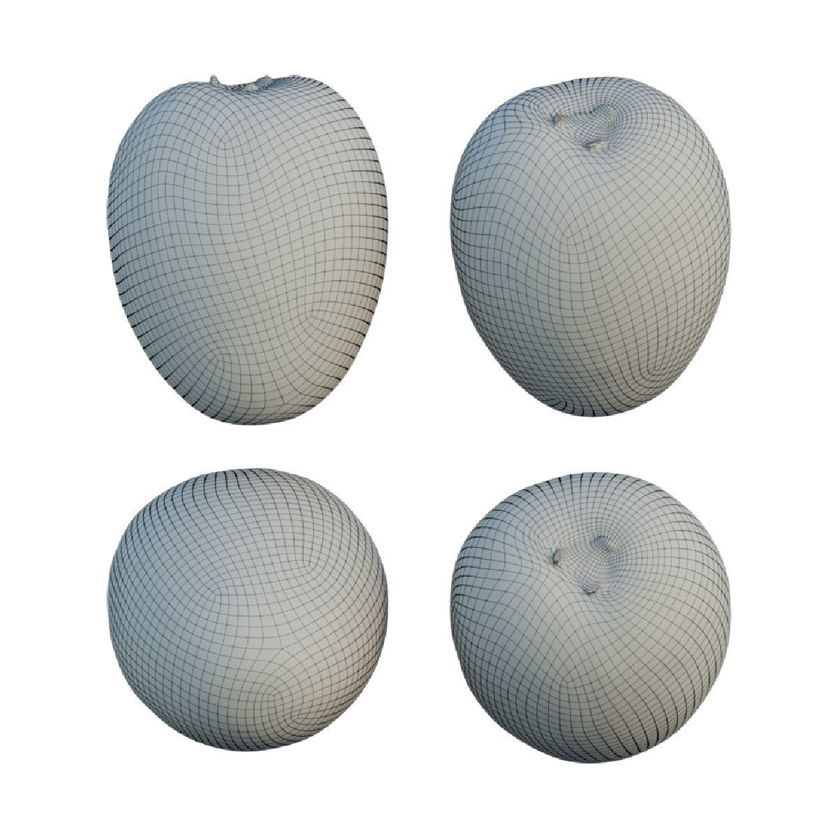 Sapodilla mangoes 3D model_2