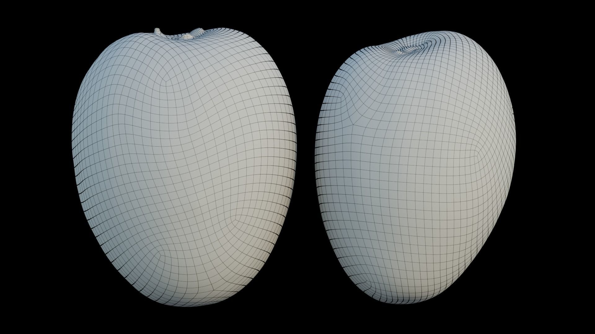 Sapodilla mangoes 3D model_4