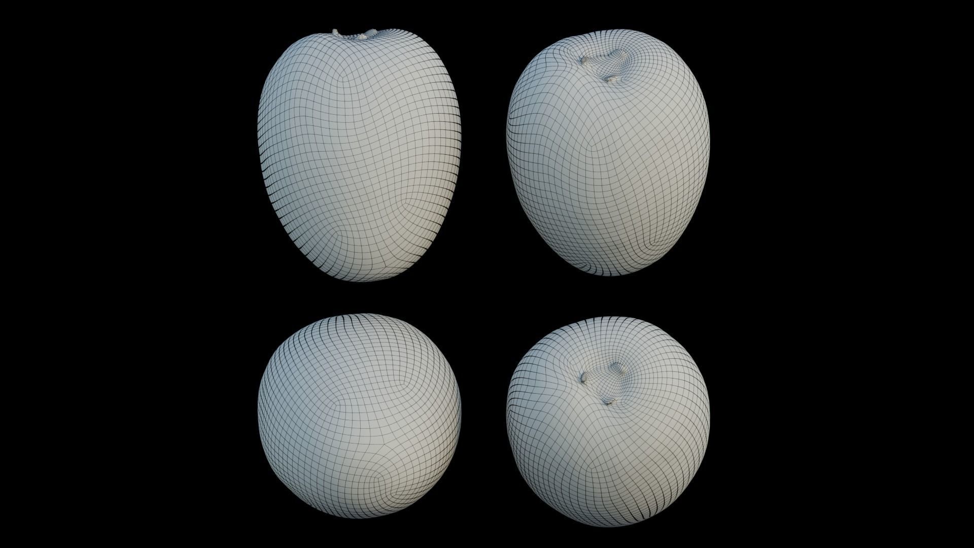 Sapodilla mangoes 3D model_6