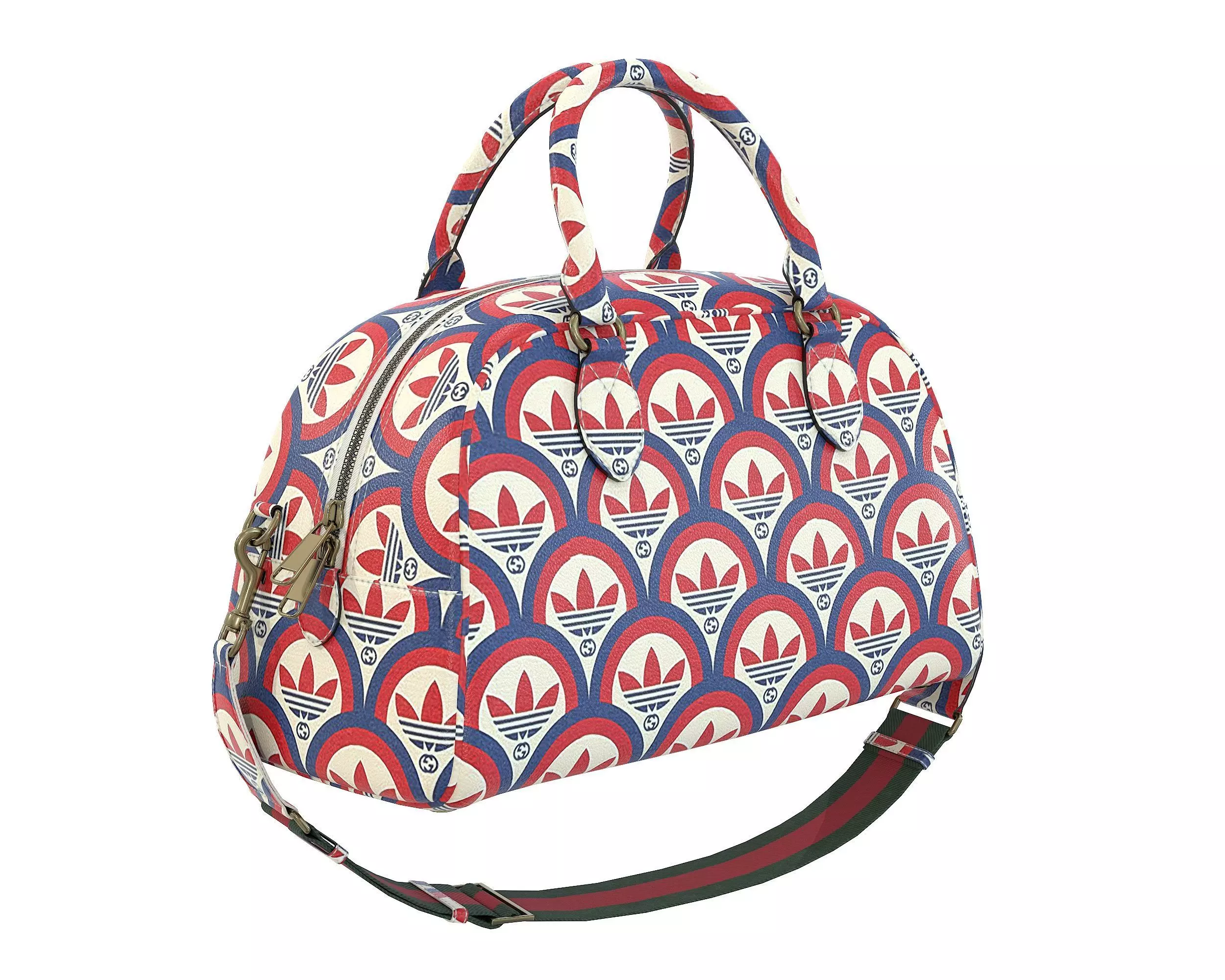Adidas x Gucci mini Duffle Bag Monogram A Low-poly 3D model