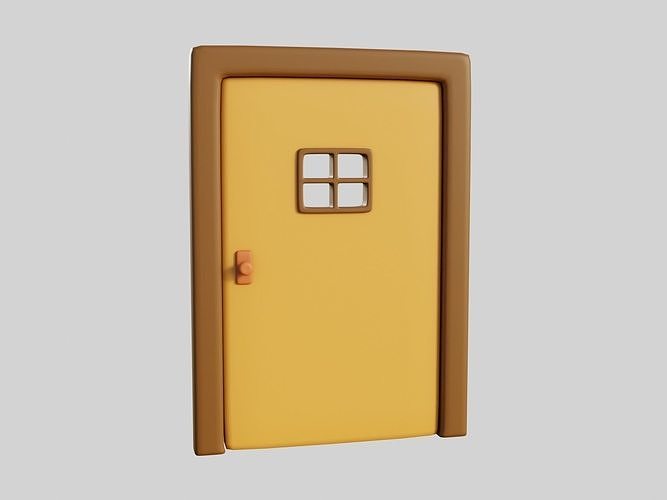 Cartoon Door 13a 3D model