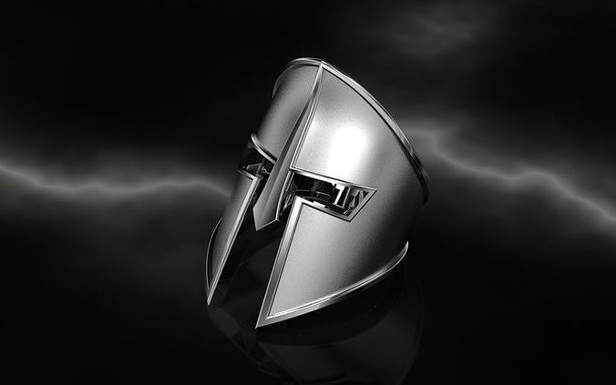 Spartan helmet Ring - Jewelry 3D - AN-516 3D print model