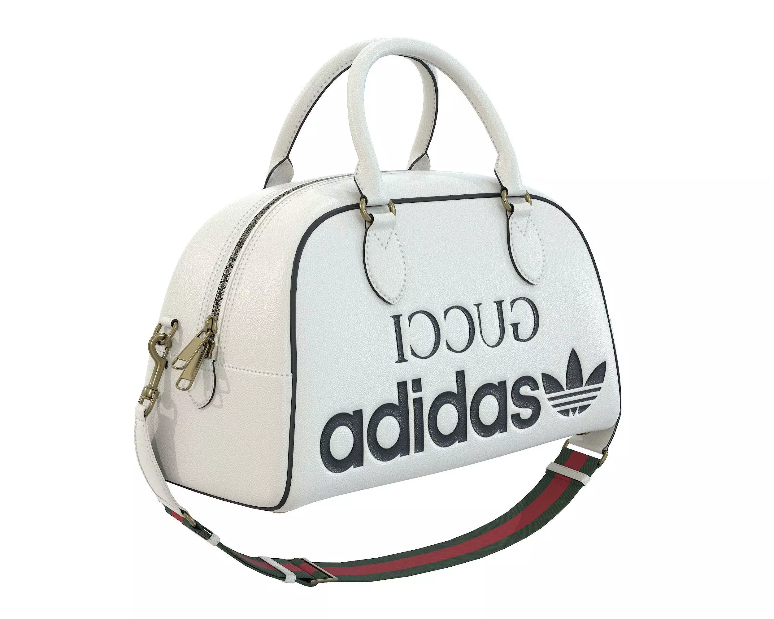 Adidas x Gucci mini Duffle Bag Biege Low-poly 3D model
