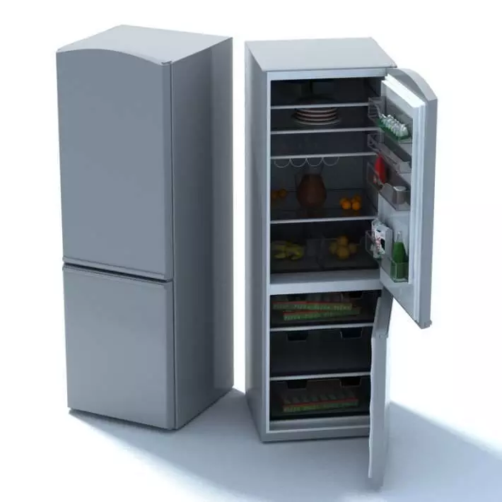 Fridge refrigerator 3D model_0