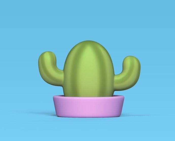 Cactus Holder 3D print model_3