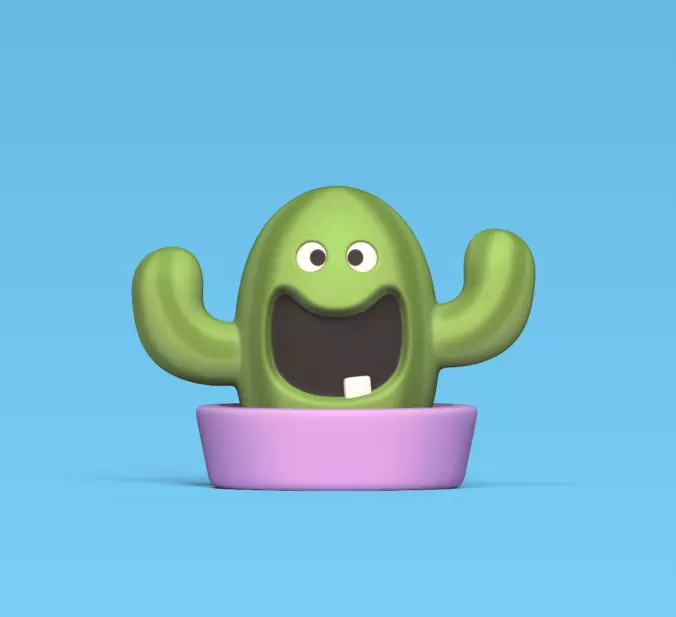 Cactus Holder 3D print model_0