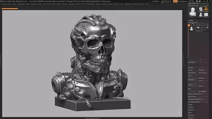 robot skull a11 3d print model 3D print model