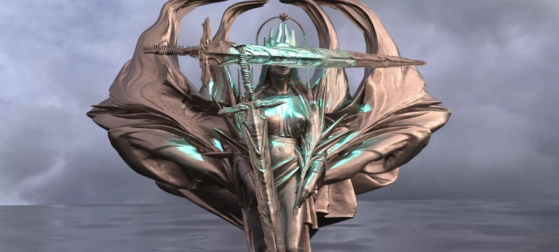 Lady of the Lake Power Handing Excalibur 3 3D model_0