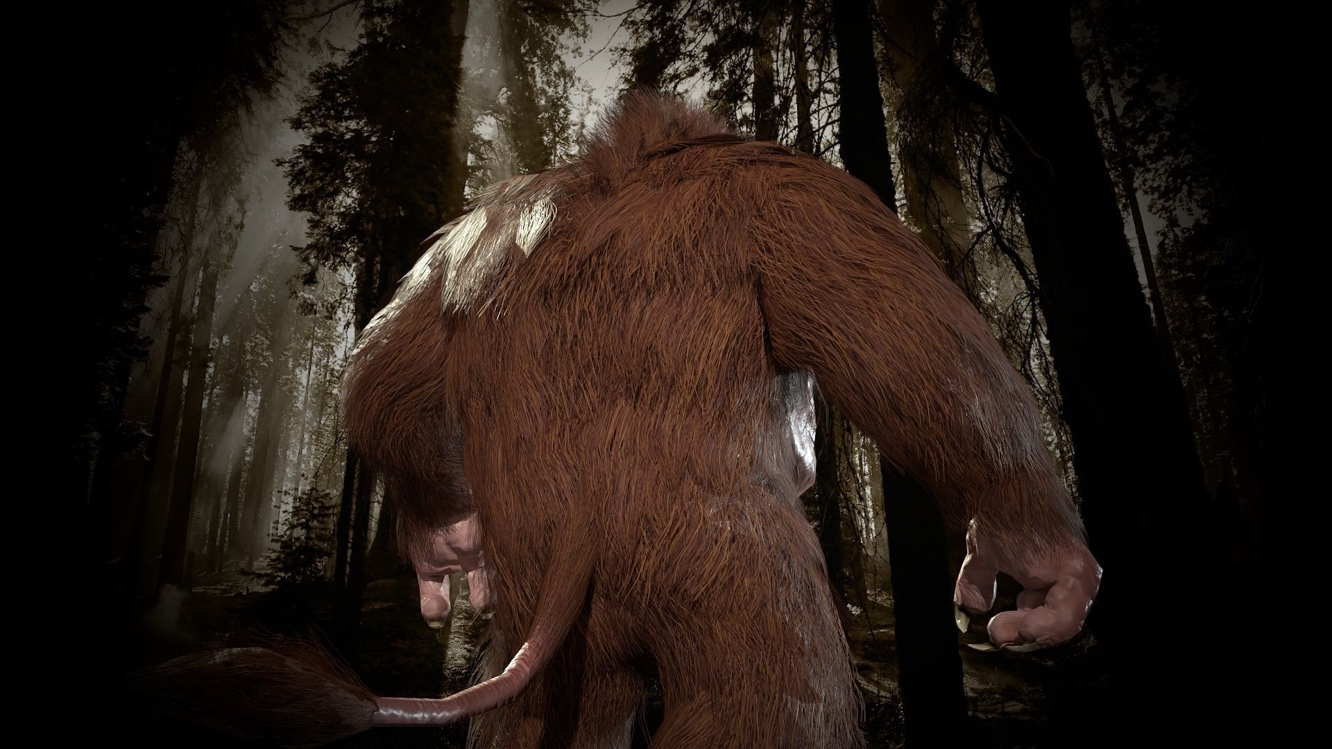 WereBoar mammoth Low-poly 3D model_33