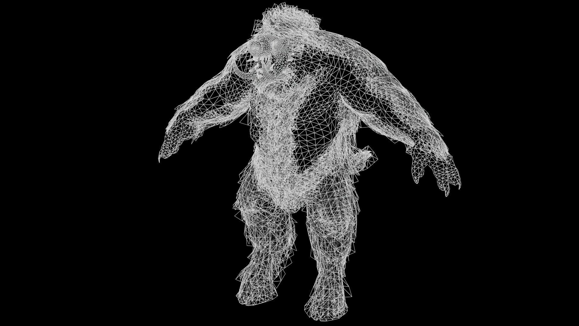 WereBoar mammoth Low-poly 3D model_24