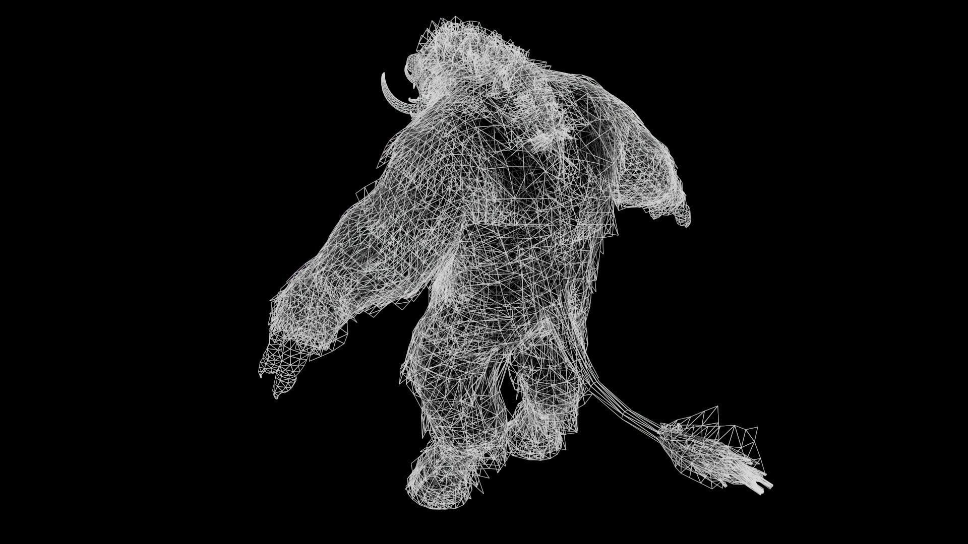 WereBoar mammoth Low-poly 3D model_26