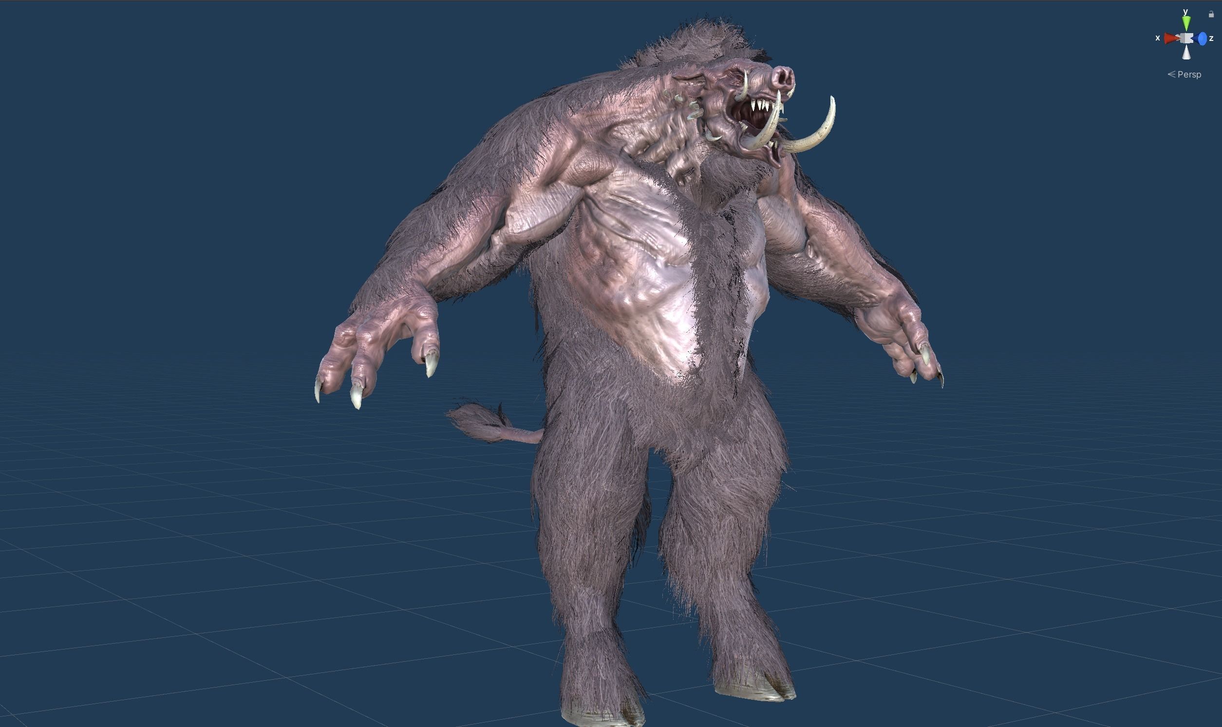 WereBoar mammoth Low-poly 3D model_61