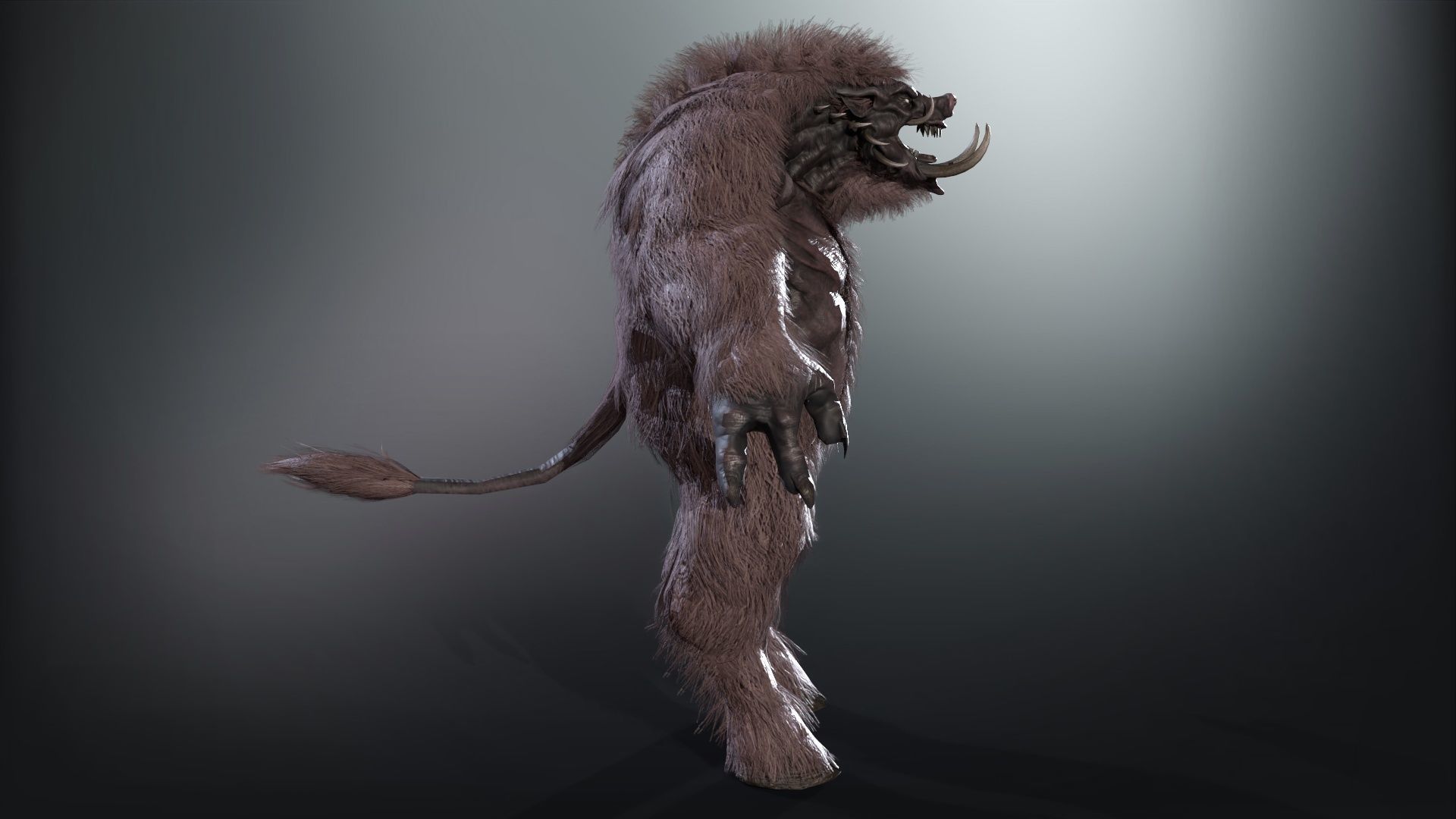 WereBoar mammoth Low-poly 3D model_20