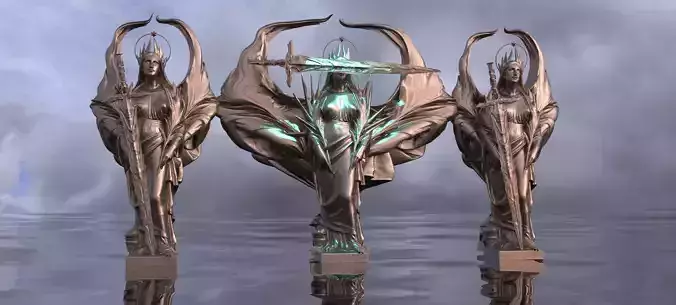 Lady of the Lake Power Handing Excalibur 2 designs 3D model