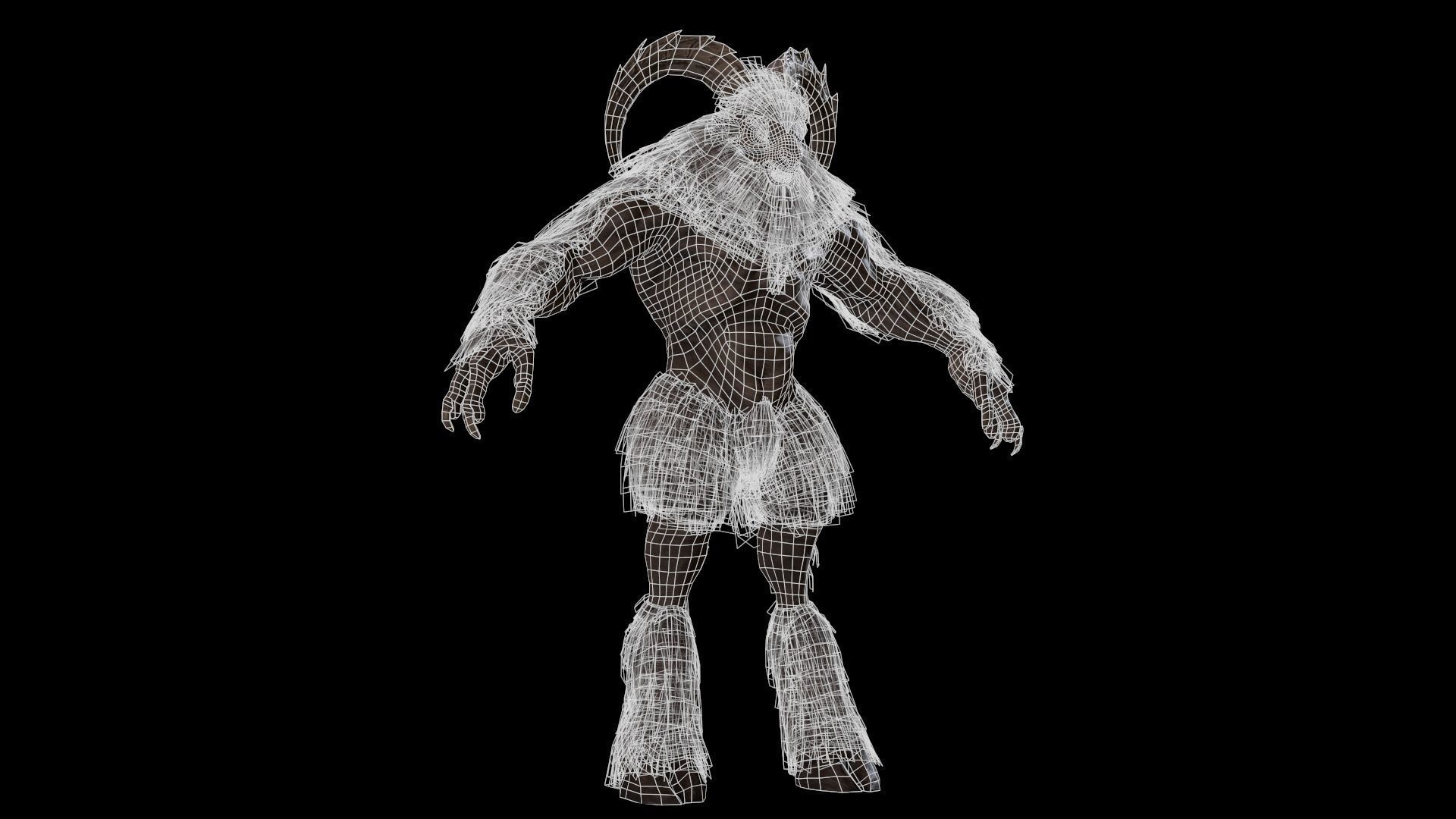 Baphomet demon Low-poly 3D model_20