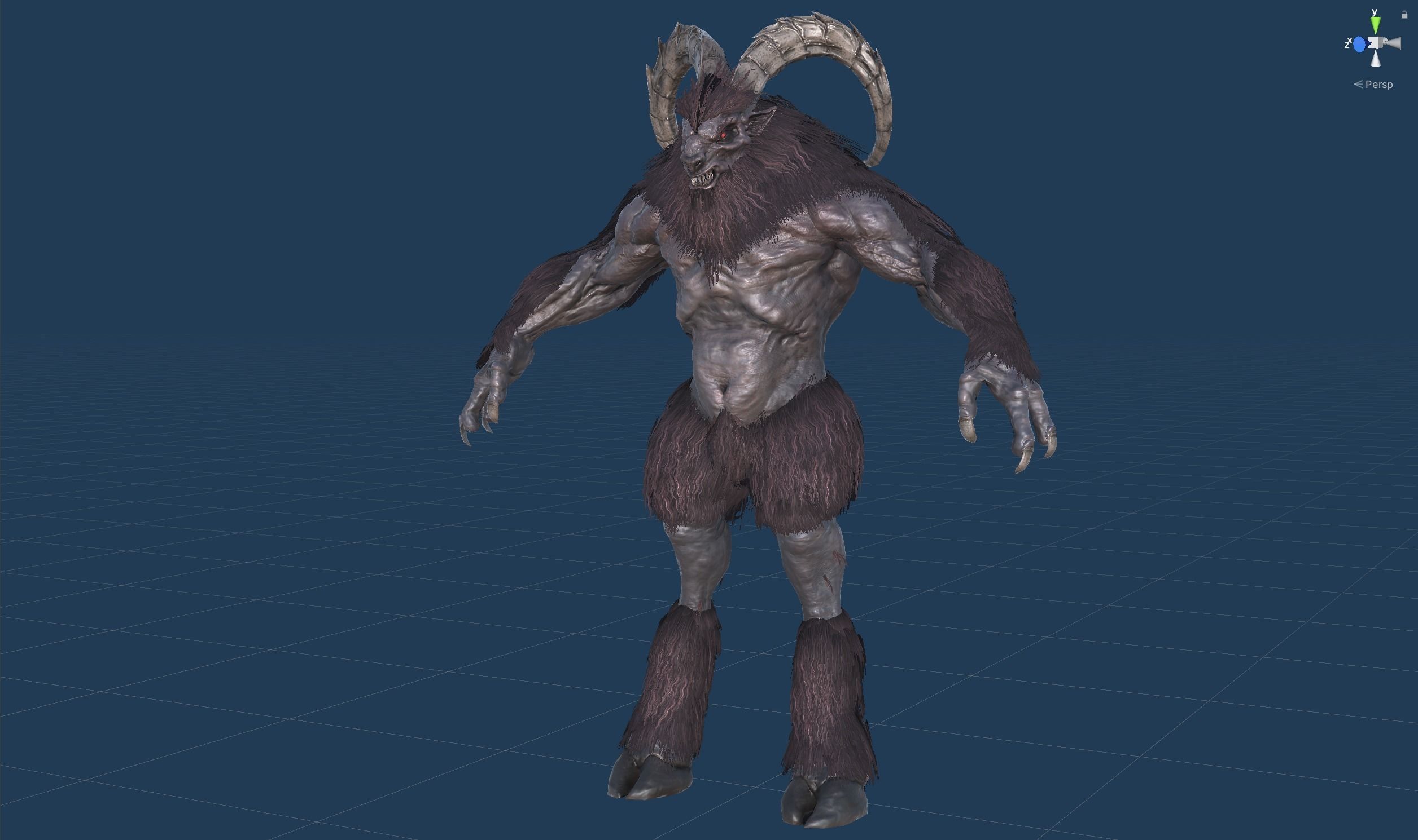 Baphomet demon Low-poly 3D model_53