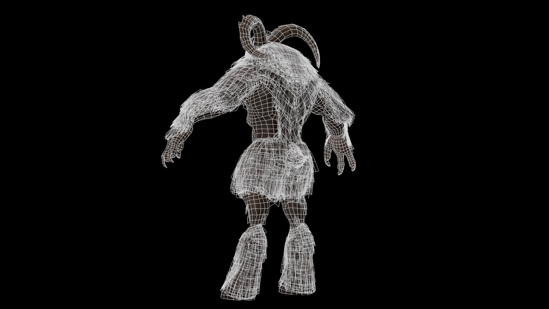 Baphomet demon Low-poly 3D model_22