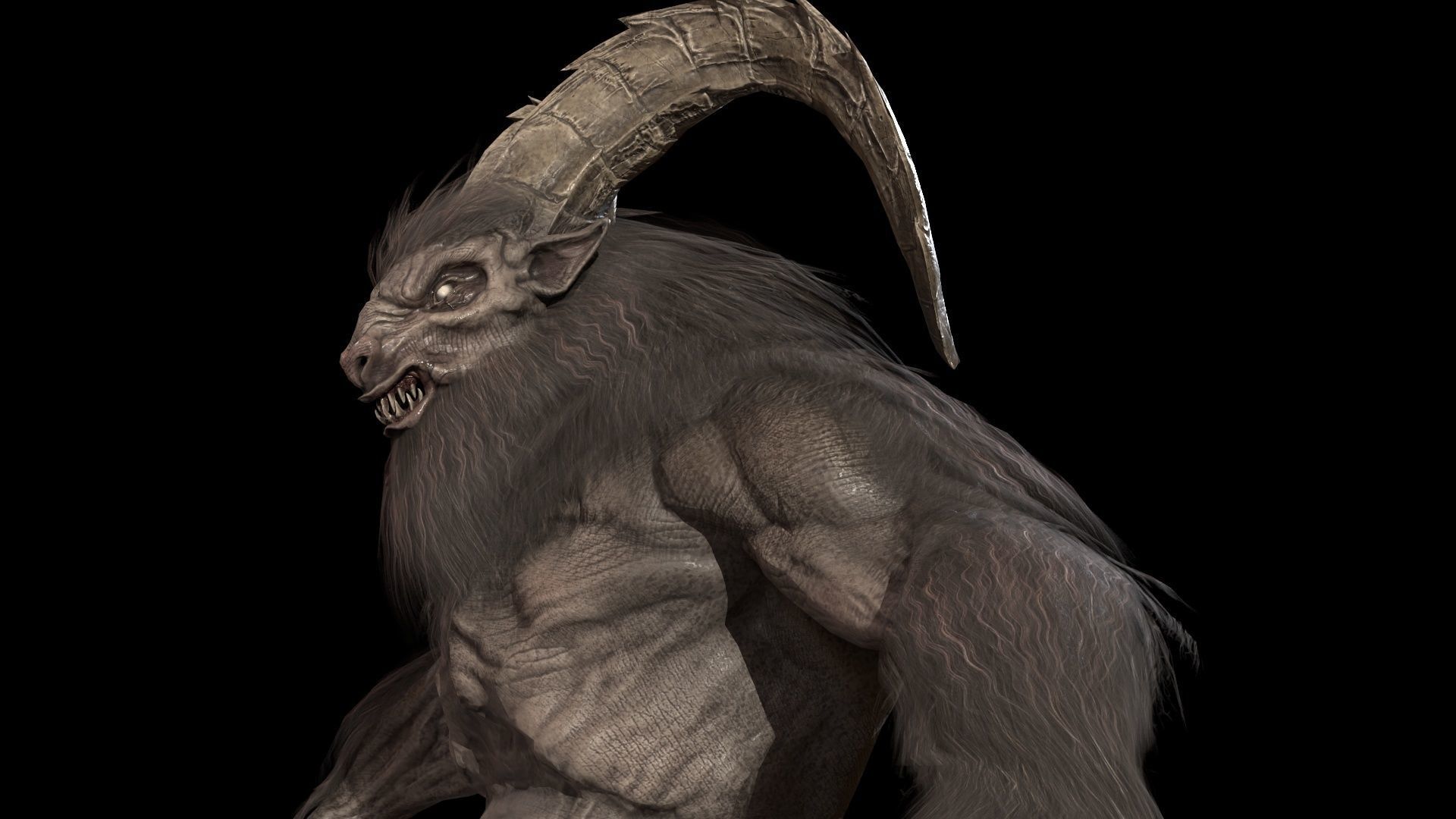 Baphomet demon Low-poly 3D model_25