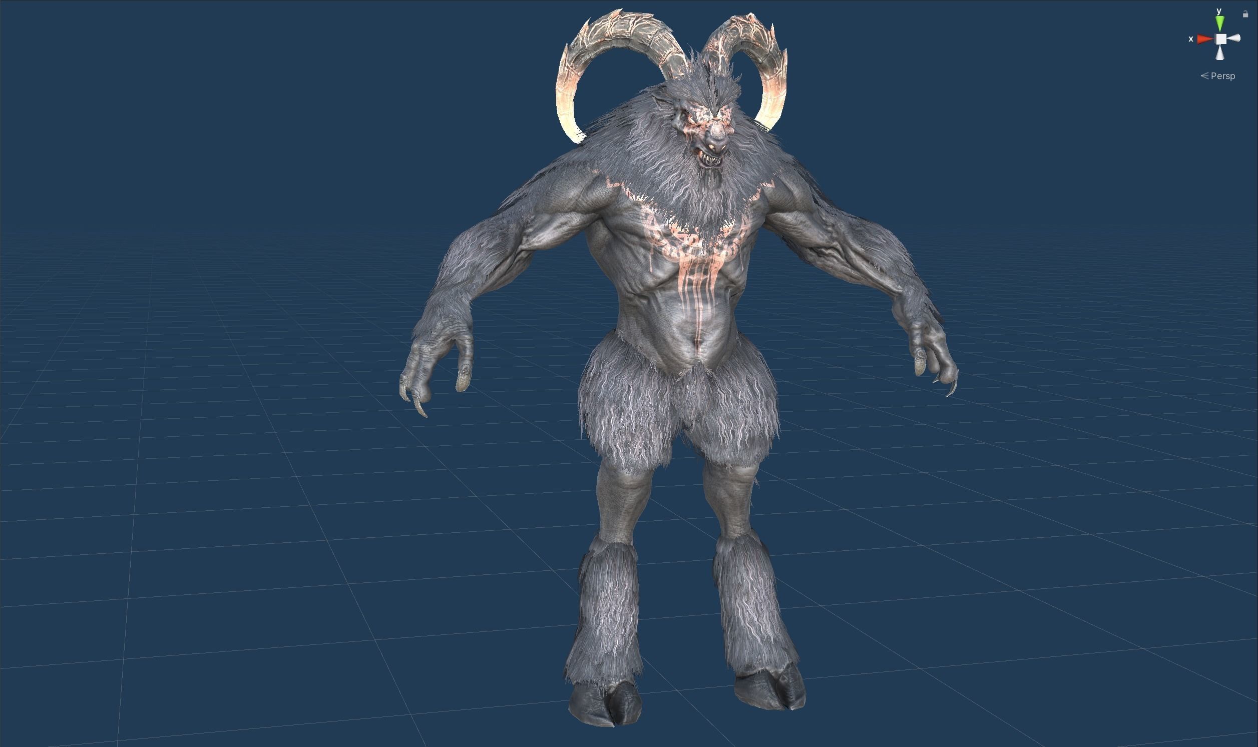 Baphomet demon Low-poly 3D model_51
