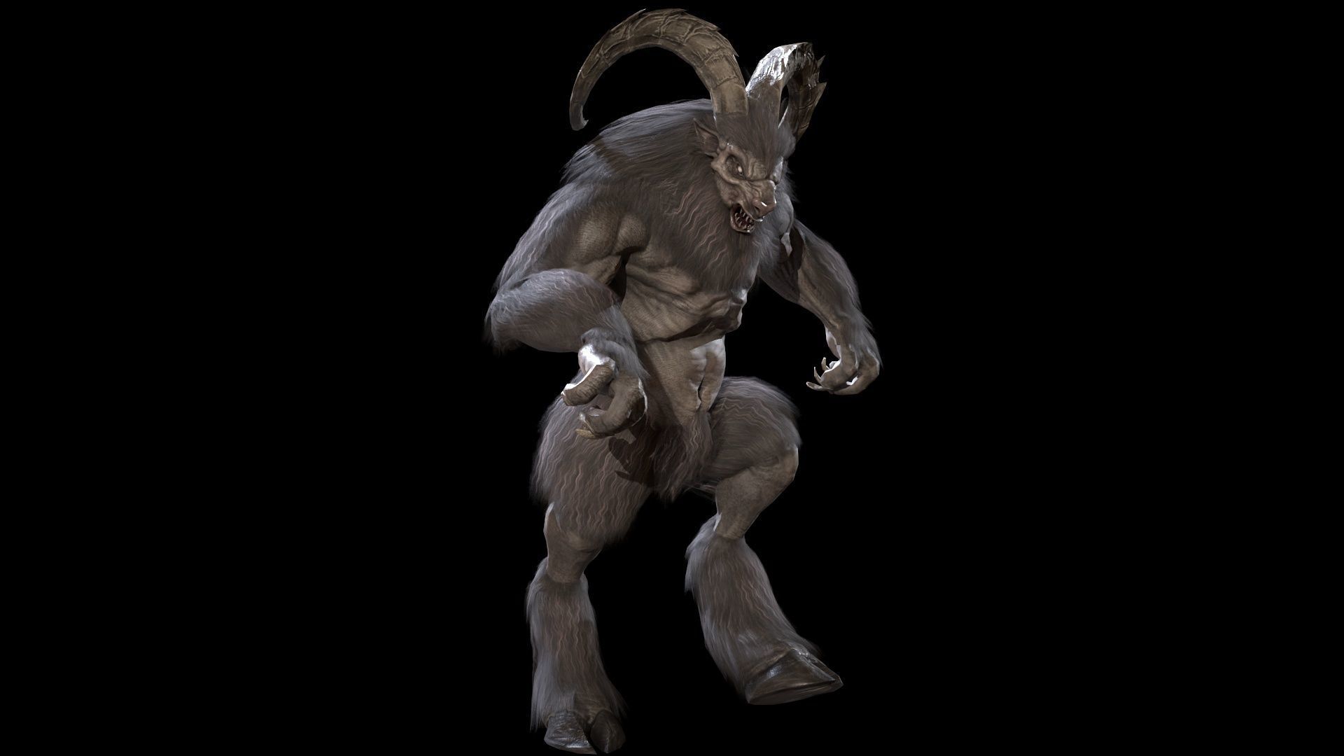Baphomet demon Low-poly 3D model_39