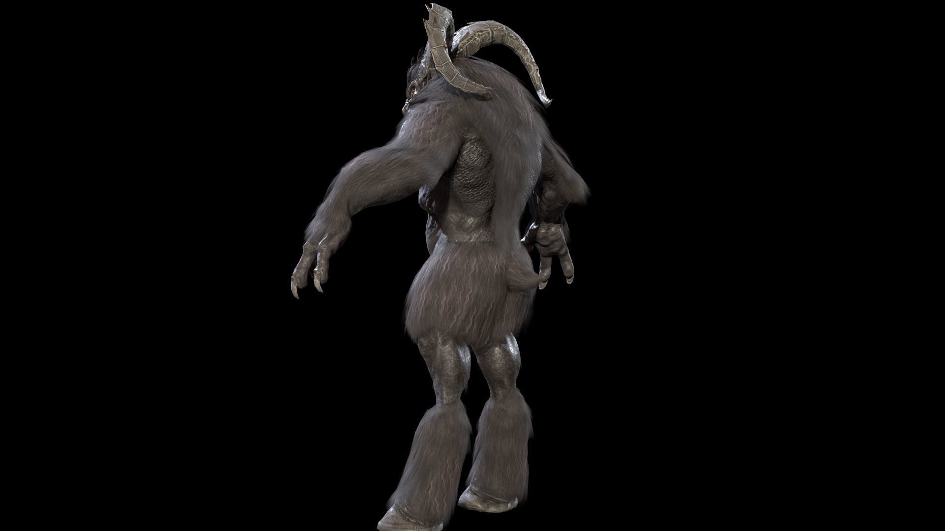 Baphomet demon Low-poly 3D model_16