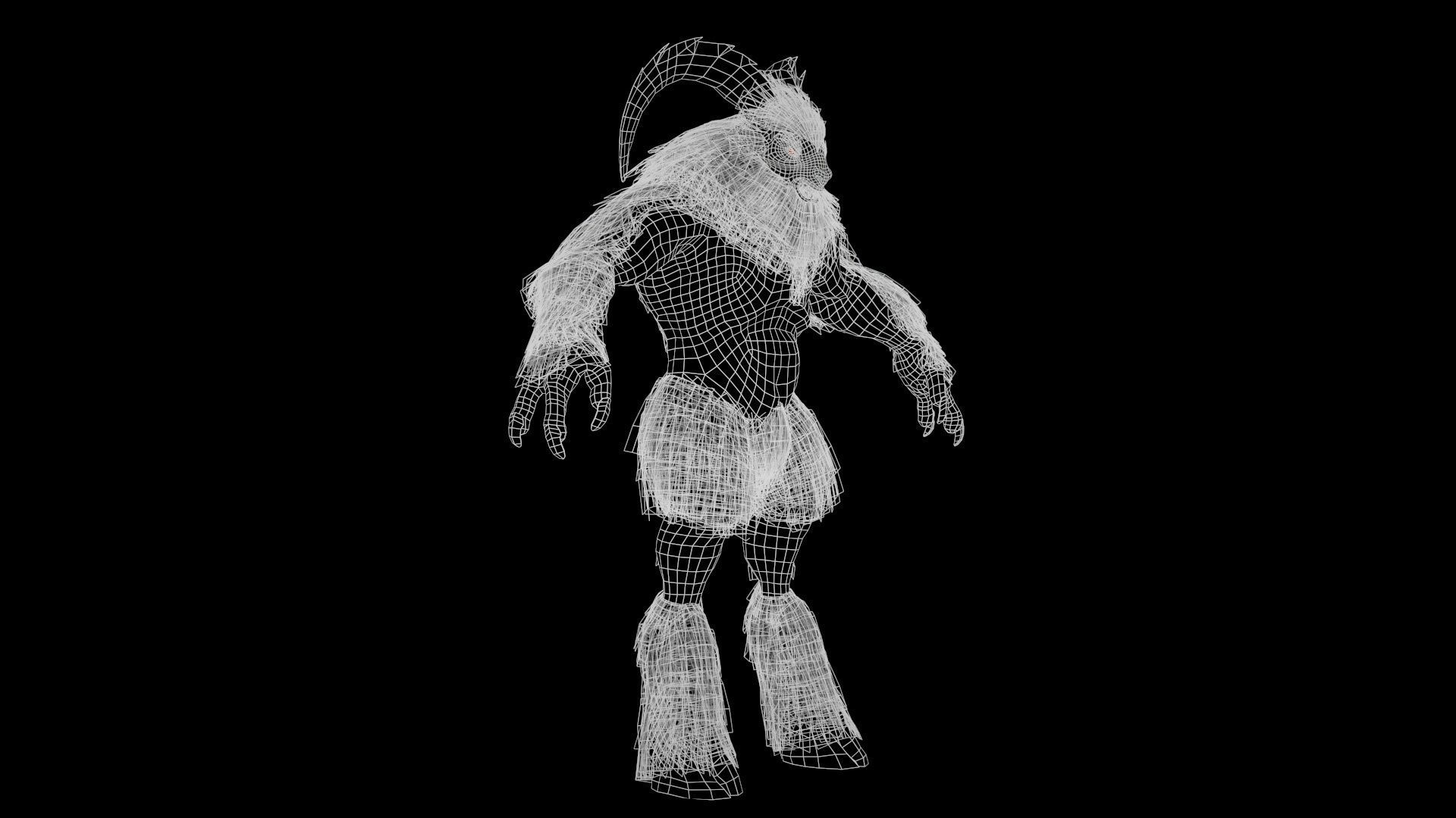 Baphomet demon Low-poly 3D model_19