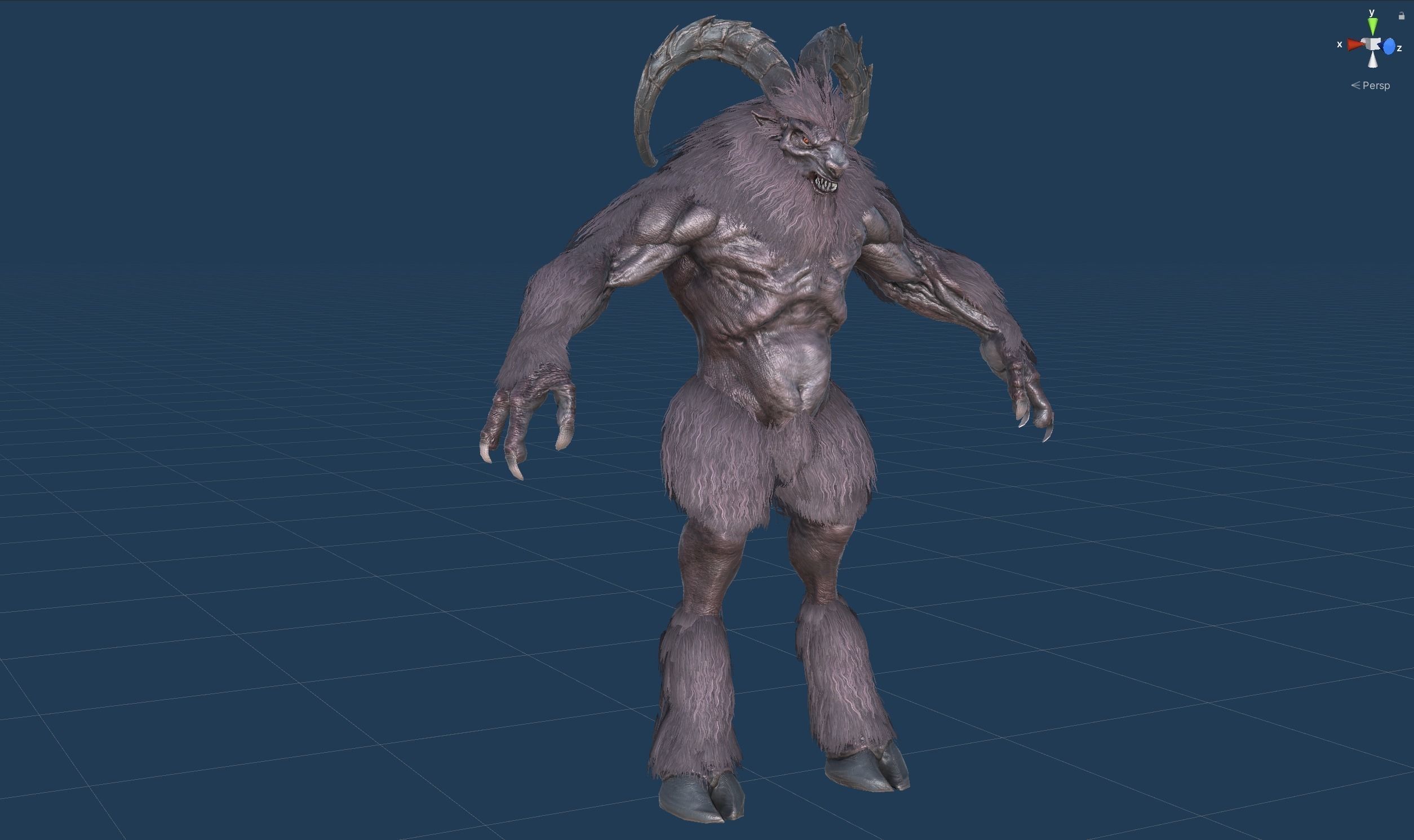 Baphomet demon Low-poly 3D model_52
