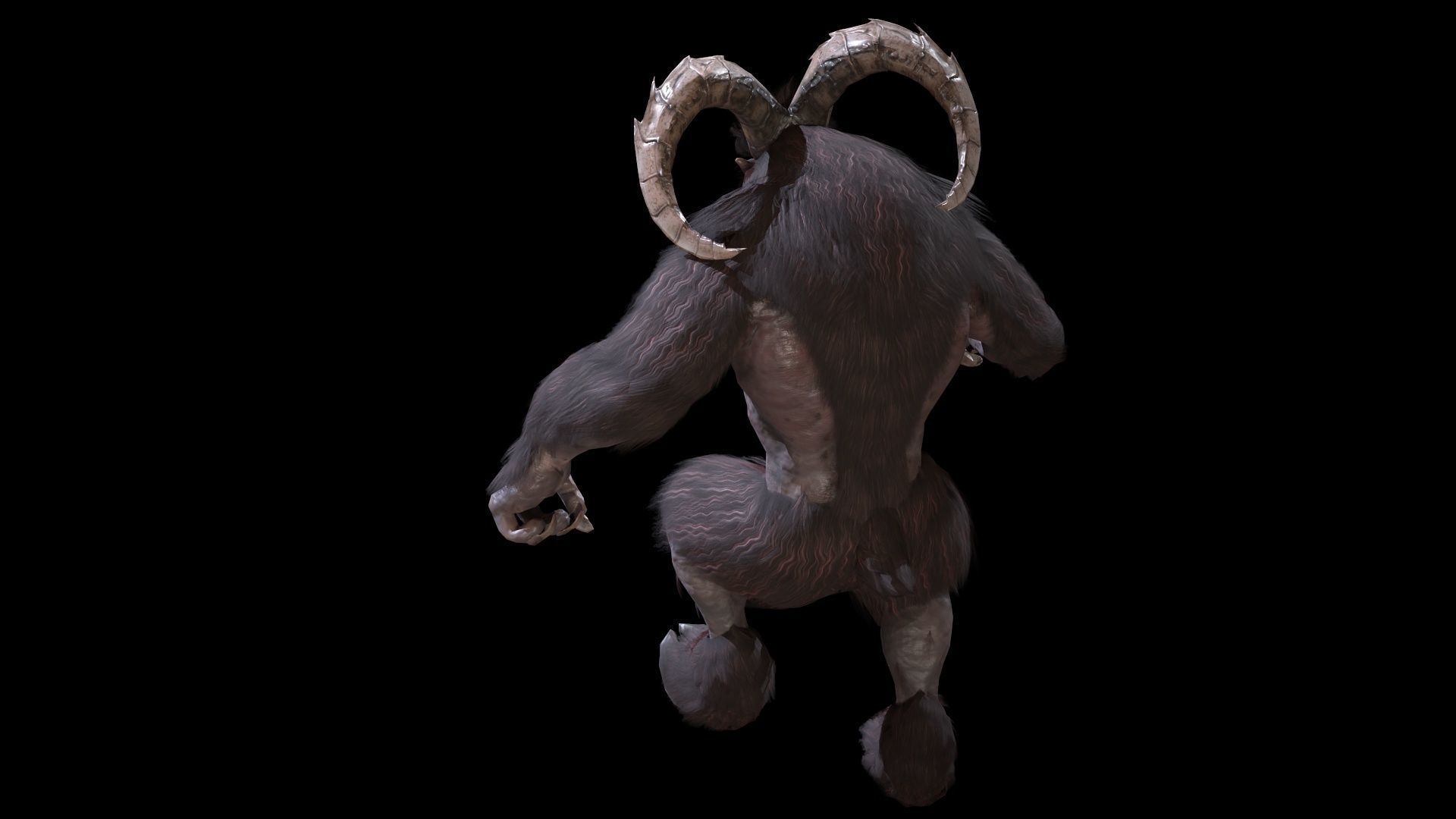 Baphomet demon Low-poly 3D model_40