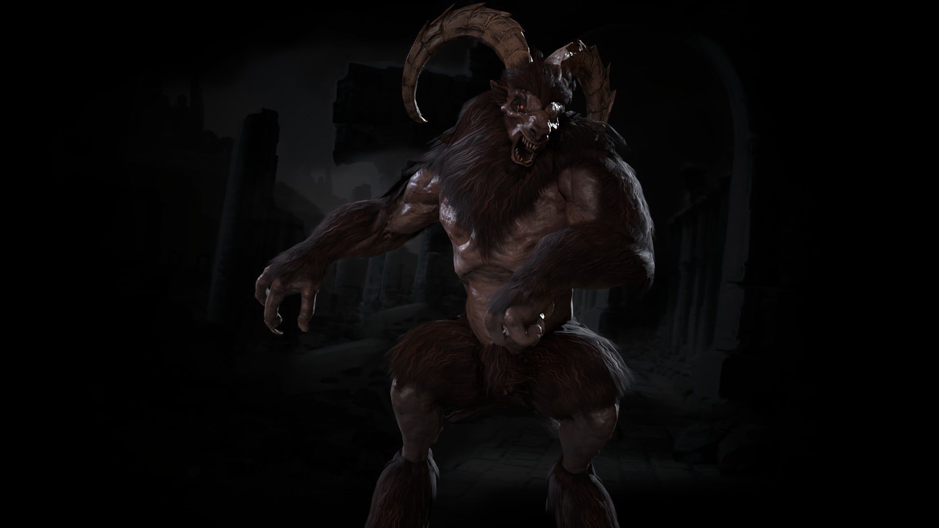 Baphomet demon Low-poly 3D model_42