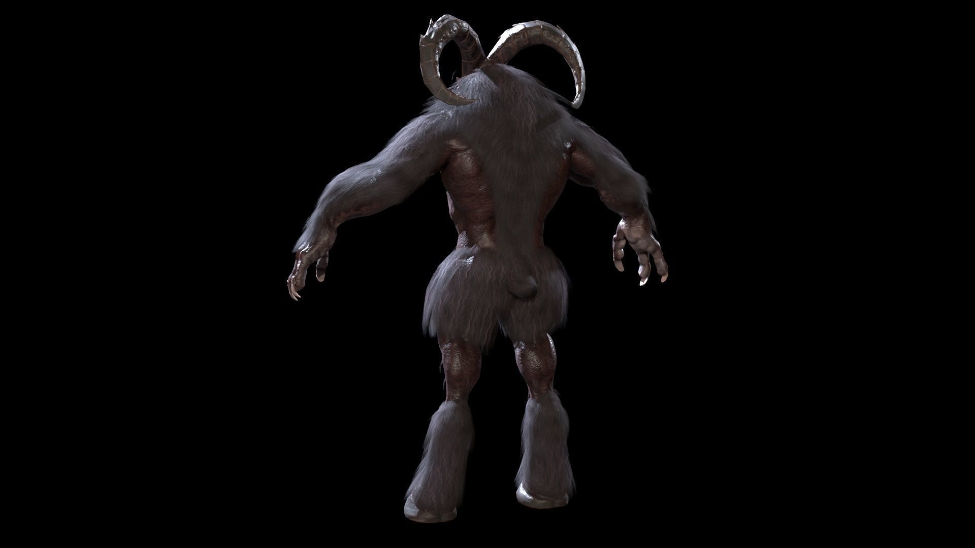 Baphomet demon Low-poly 3D model_6