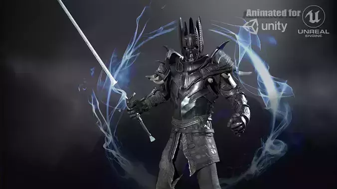 DeathKnight2 lord of rings armor Low-poly 3D model
