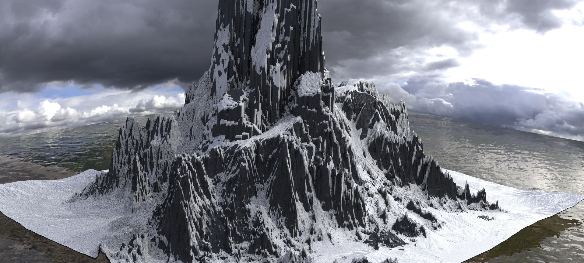 Mount Olympus mountain 1  3D model_1