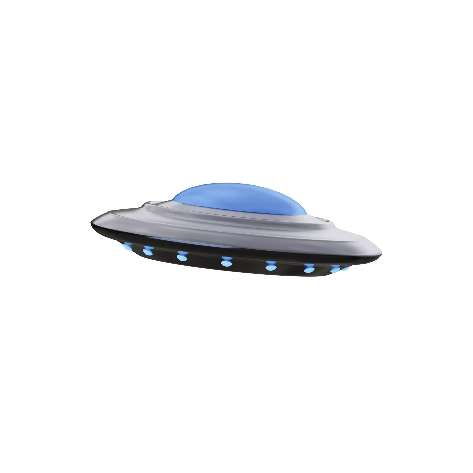 Stylized Cartoon UFO 3D model