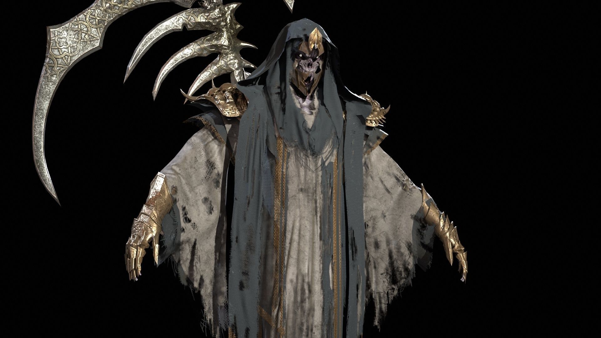 Ripper ghost Low-poly 3D model_9