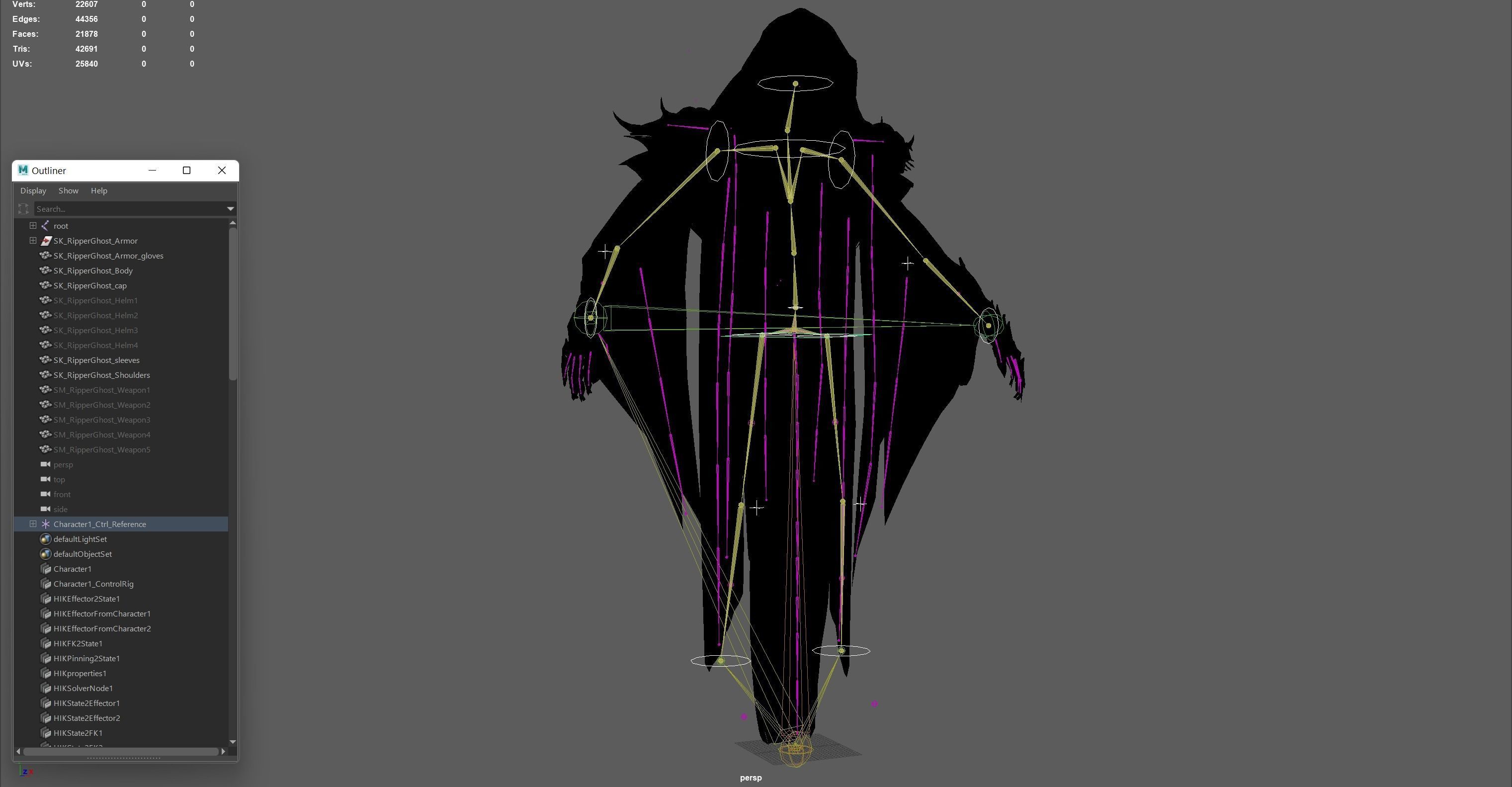 Ripper ghost Low-poly 3D model_60