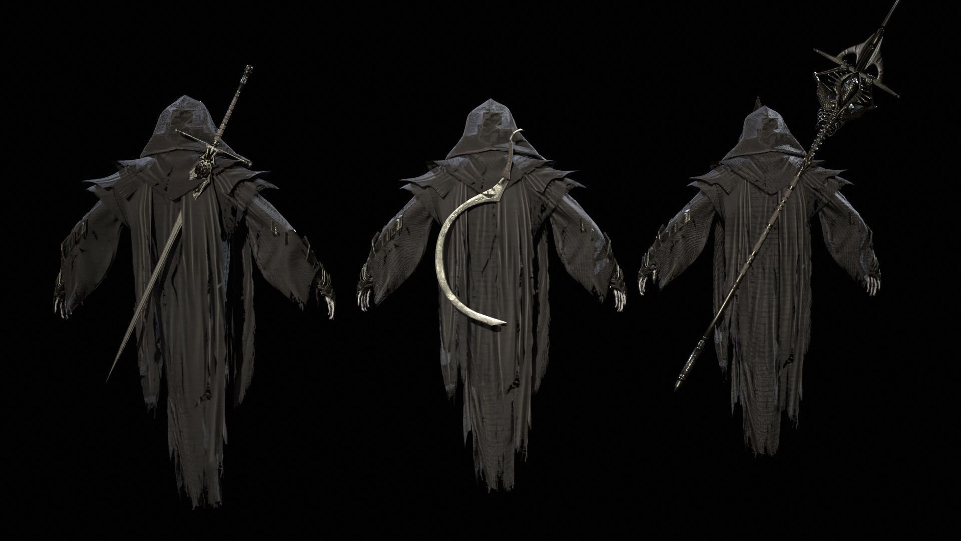 Ripper ghost Low-poly 3D model_12