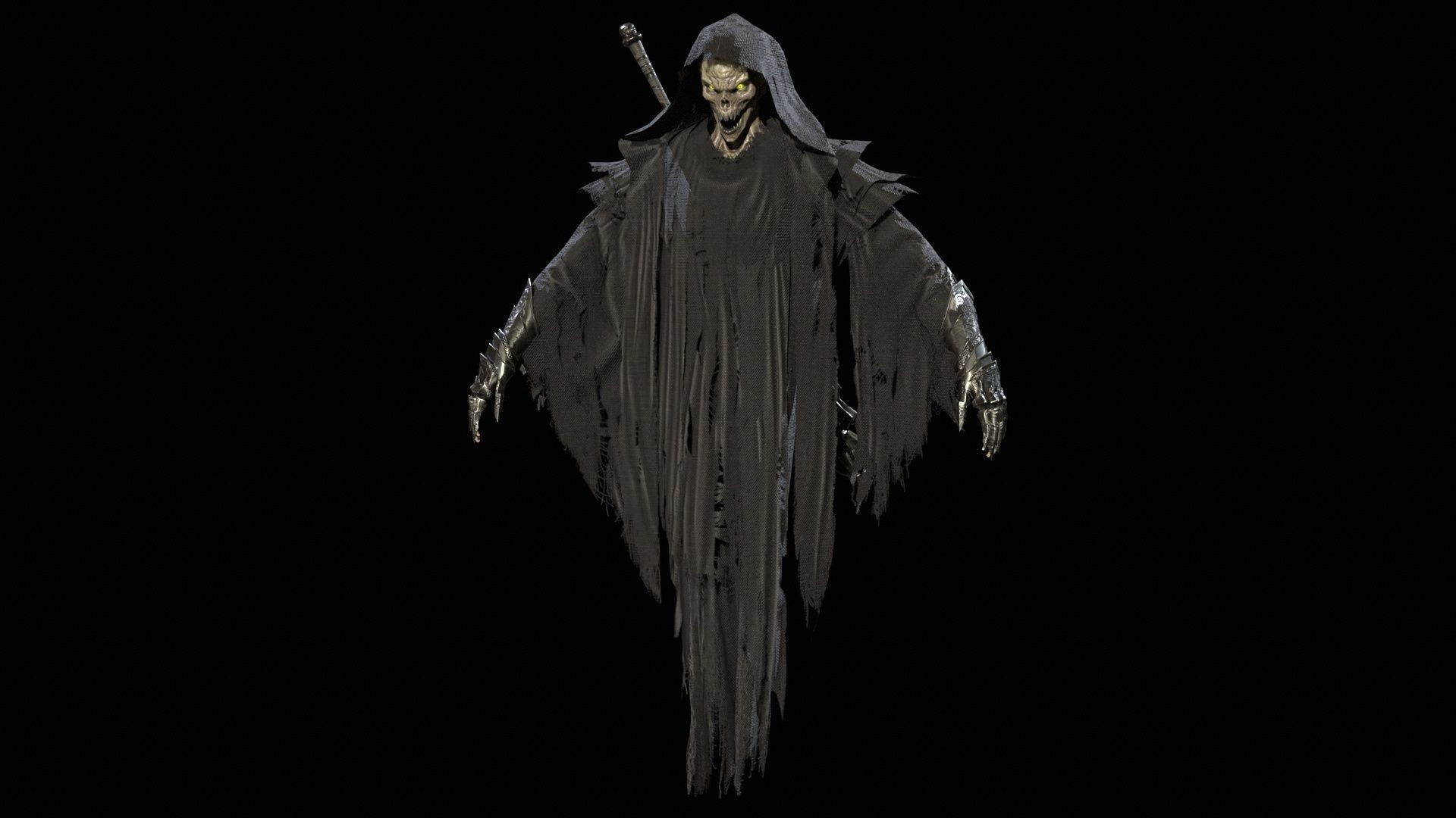 Ripper ghost Low-poly 3D model_15