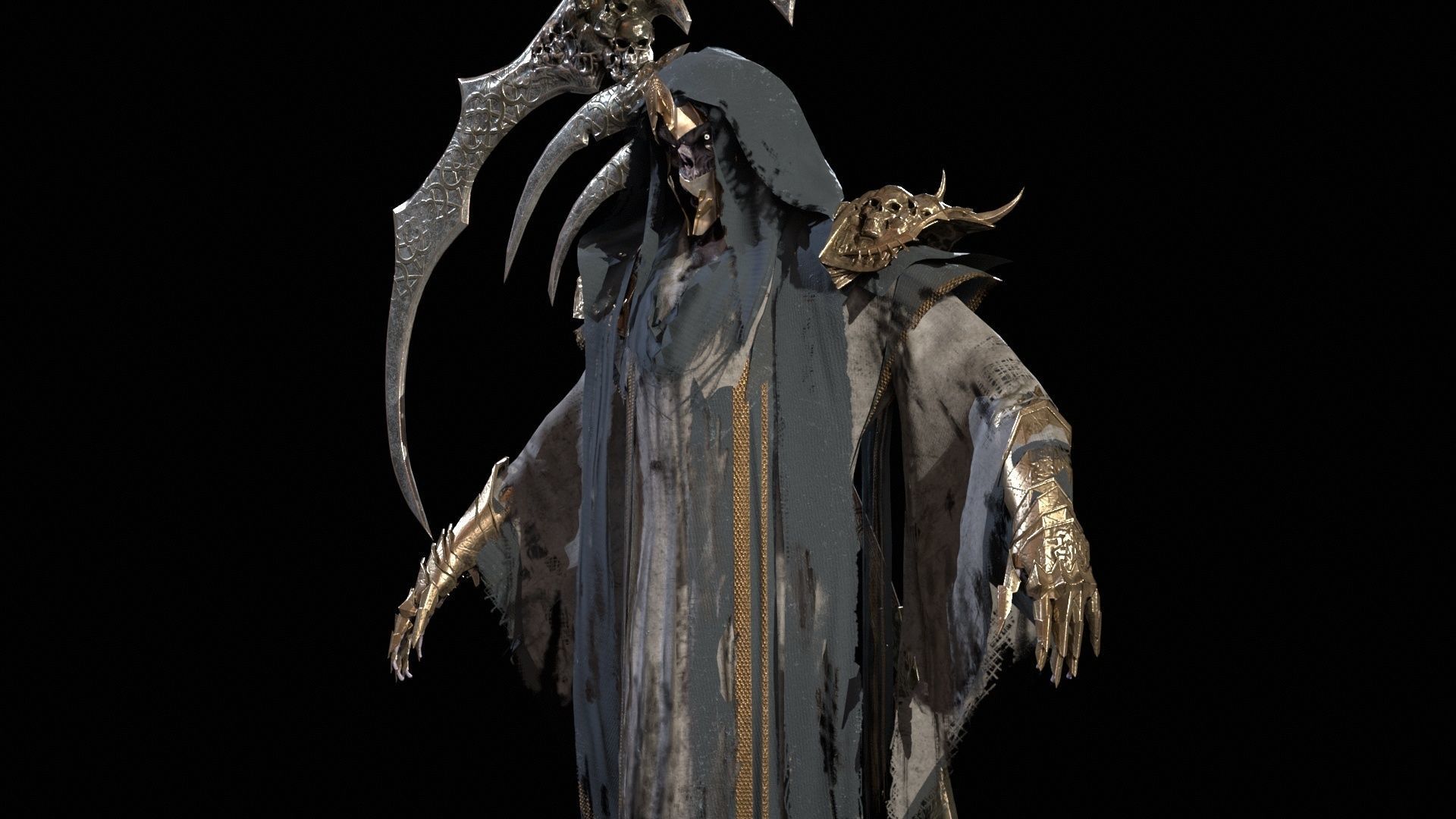 Ripper ghost Low-poly 3D model_6