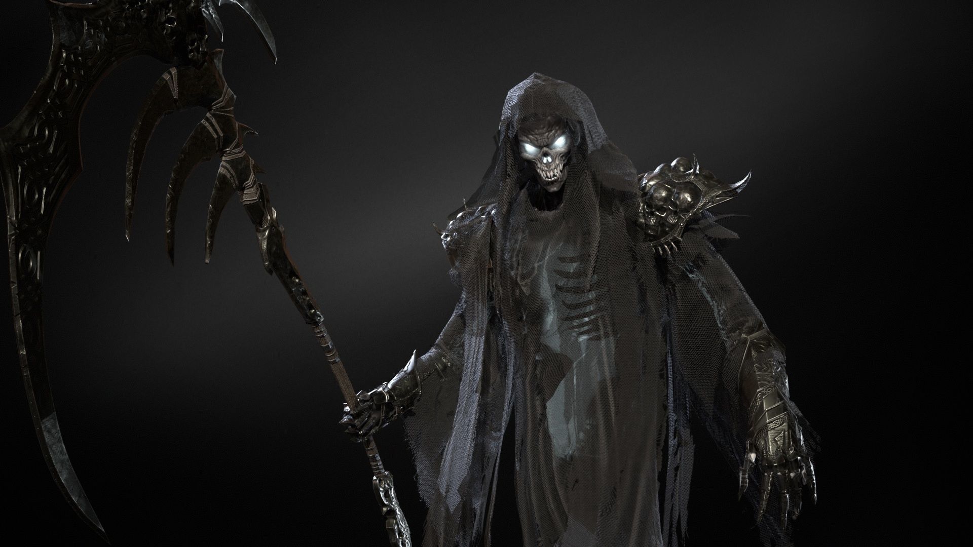 Ripper ghost Low-poly 3D model_16