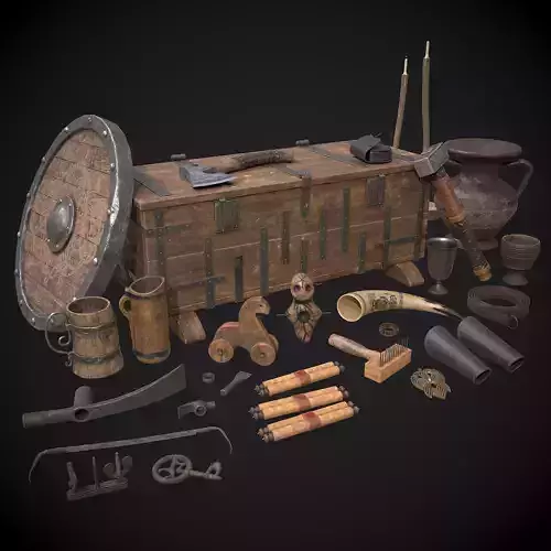 Medieval Mini Scene 3D Model Collection