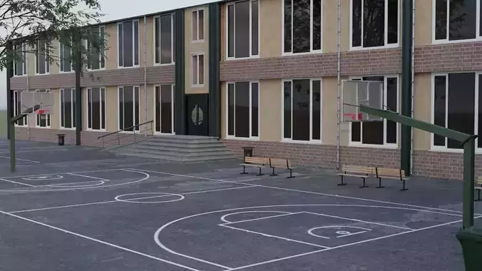 School yard 3D model