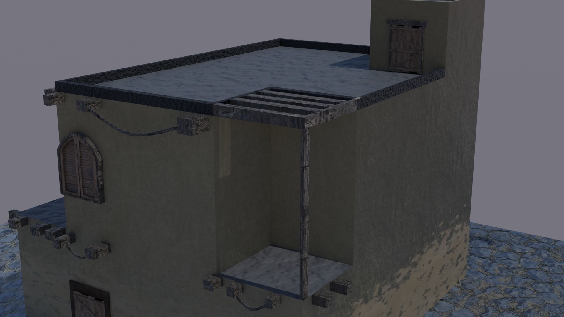 arabe house  Low-poly 3D model_1